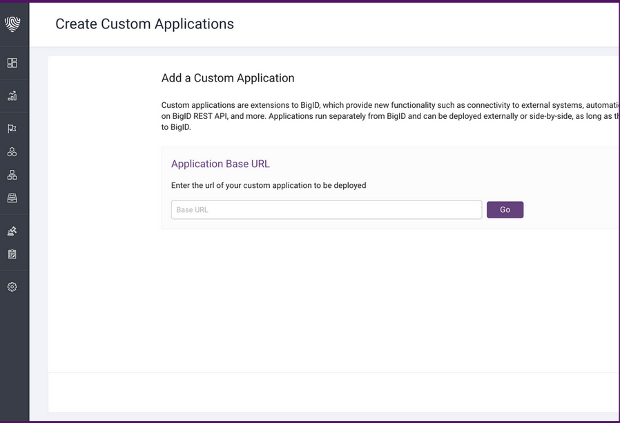 User interface to Create Custom Applications